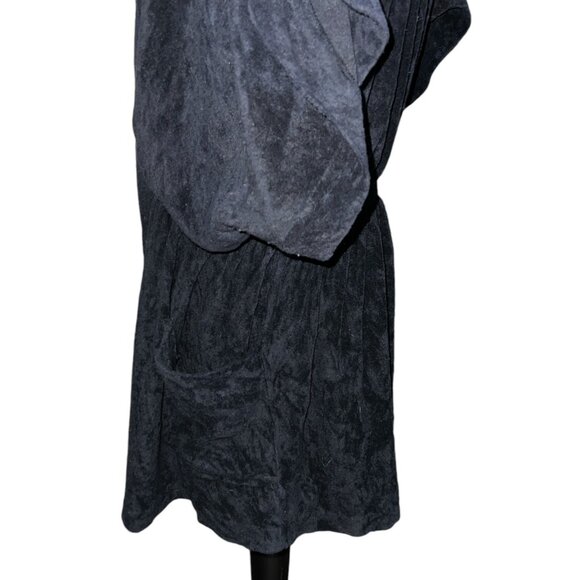 Vintage Gerry 70's Terrycloth Bath Robe Sz Medium Womens Black Short Sleeve Bath - Picture 10 of 12